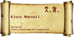 Kiszt Marcell névjegykártya